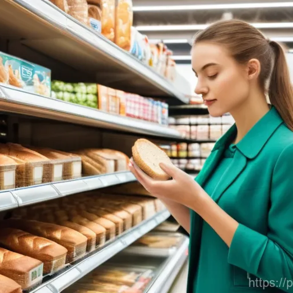알레르기 대체 식품 소비에 대한 통계 - **Prompt 1: Bustling Polish Supermarket Aisle with "Free-From" Options**
    "A vibrant, well-lit in...