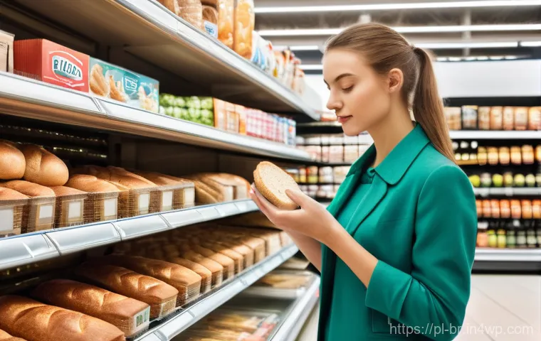 알레르기 대체 식품 소비에 대한 통계 - **Prompt 1: Bustling Polish Supermarket Aisle with "Free-From" Options**
"A vibrant, well-lit in...