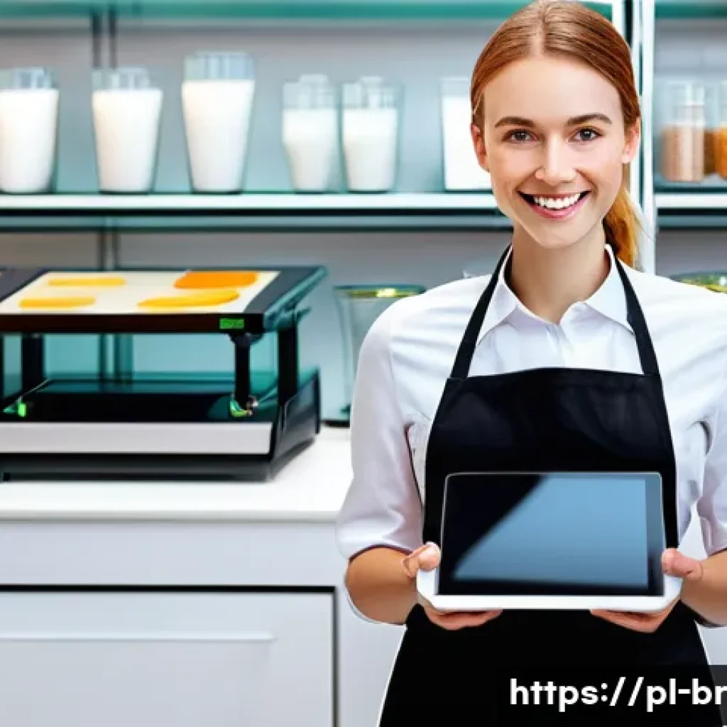 알레르기 대체 식품의 연구 및 개발 동향 - **Prompt 1: Futuristic Allergen-Friendly Kitchen Innovation**
A bright, modern kitchen with slee...